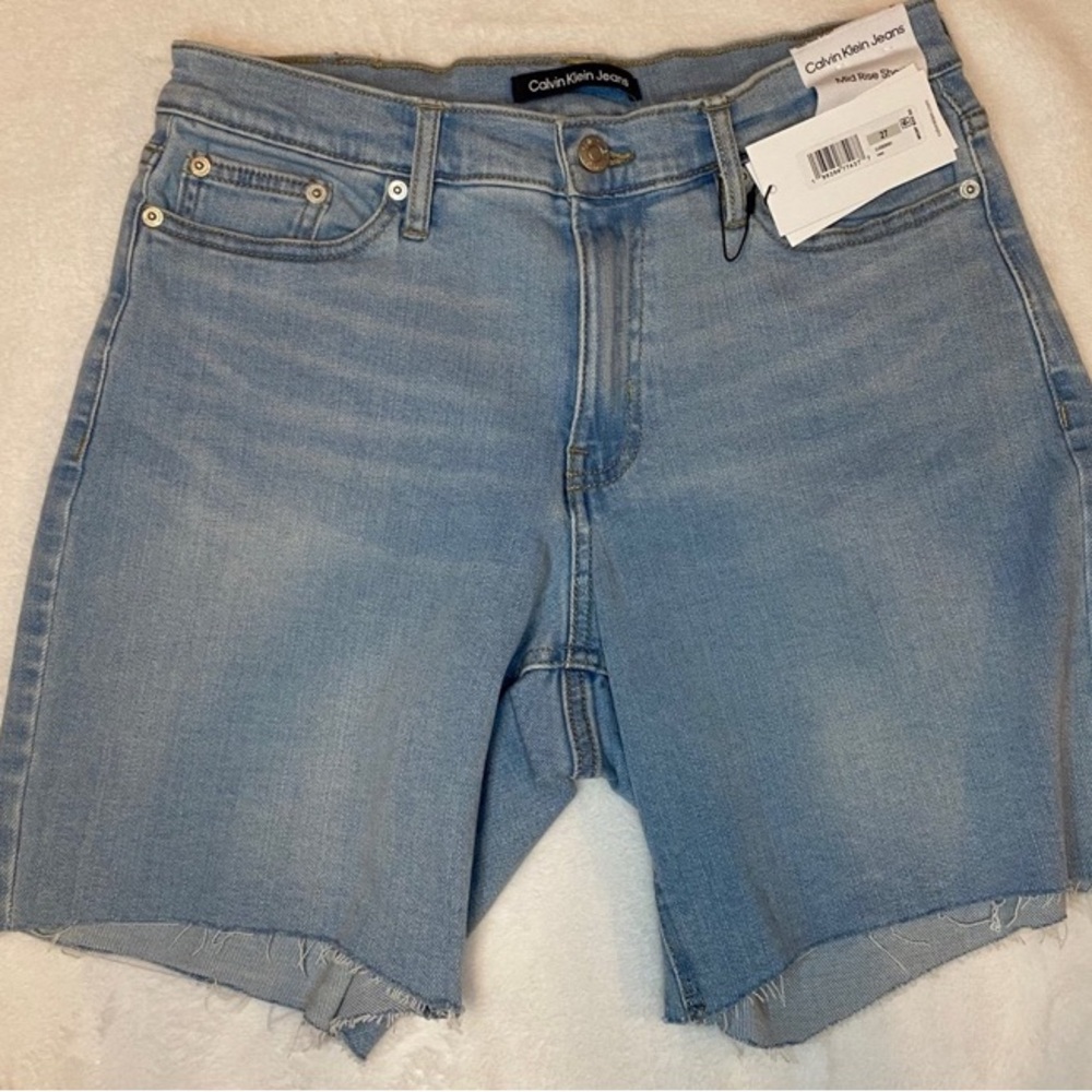 Calvin Klein Jeans Light Blue Mid Rise Shorts
